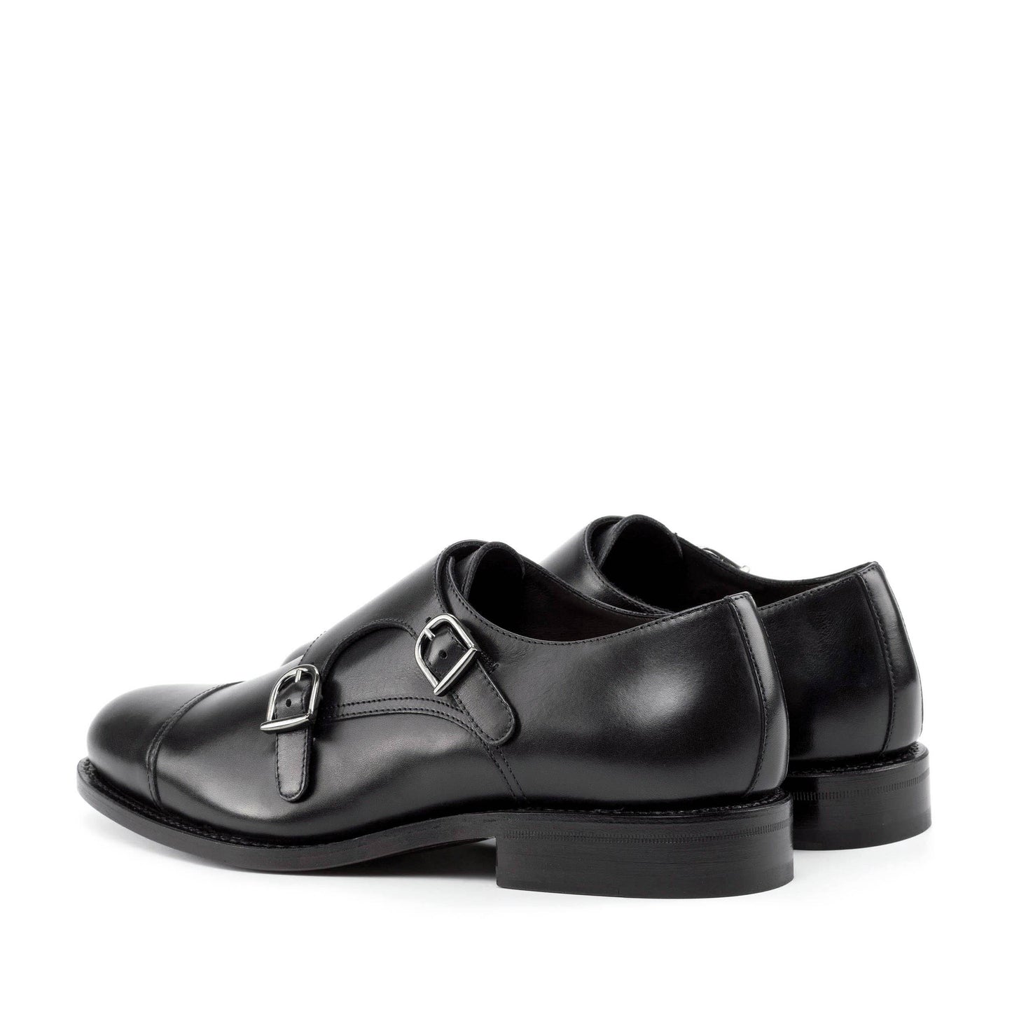 Black monk strap shoes