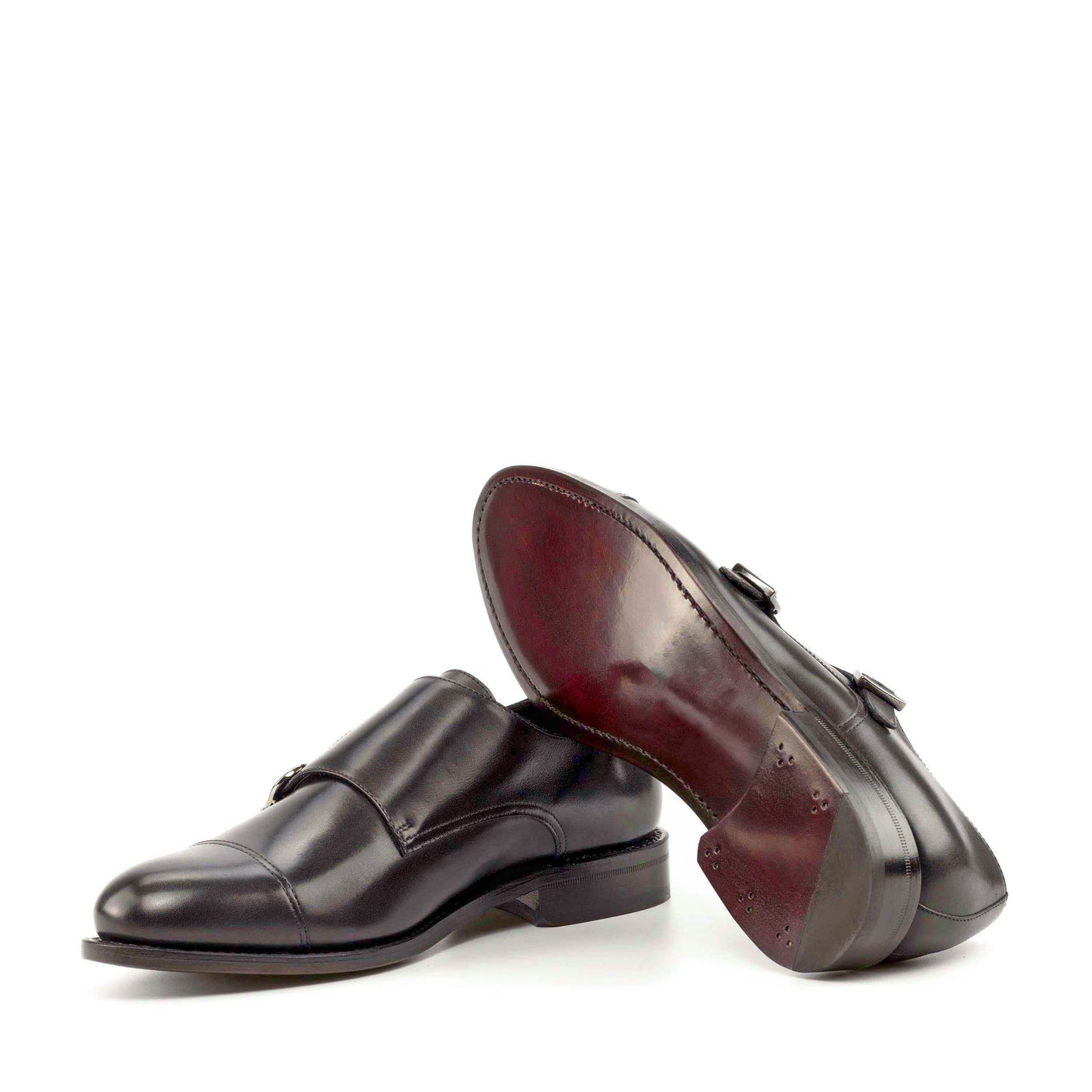 Black monk strap shoes