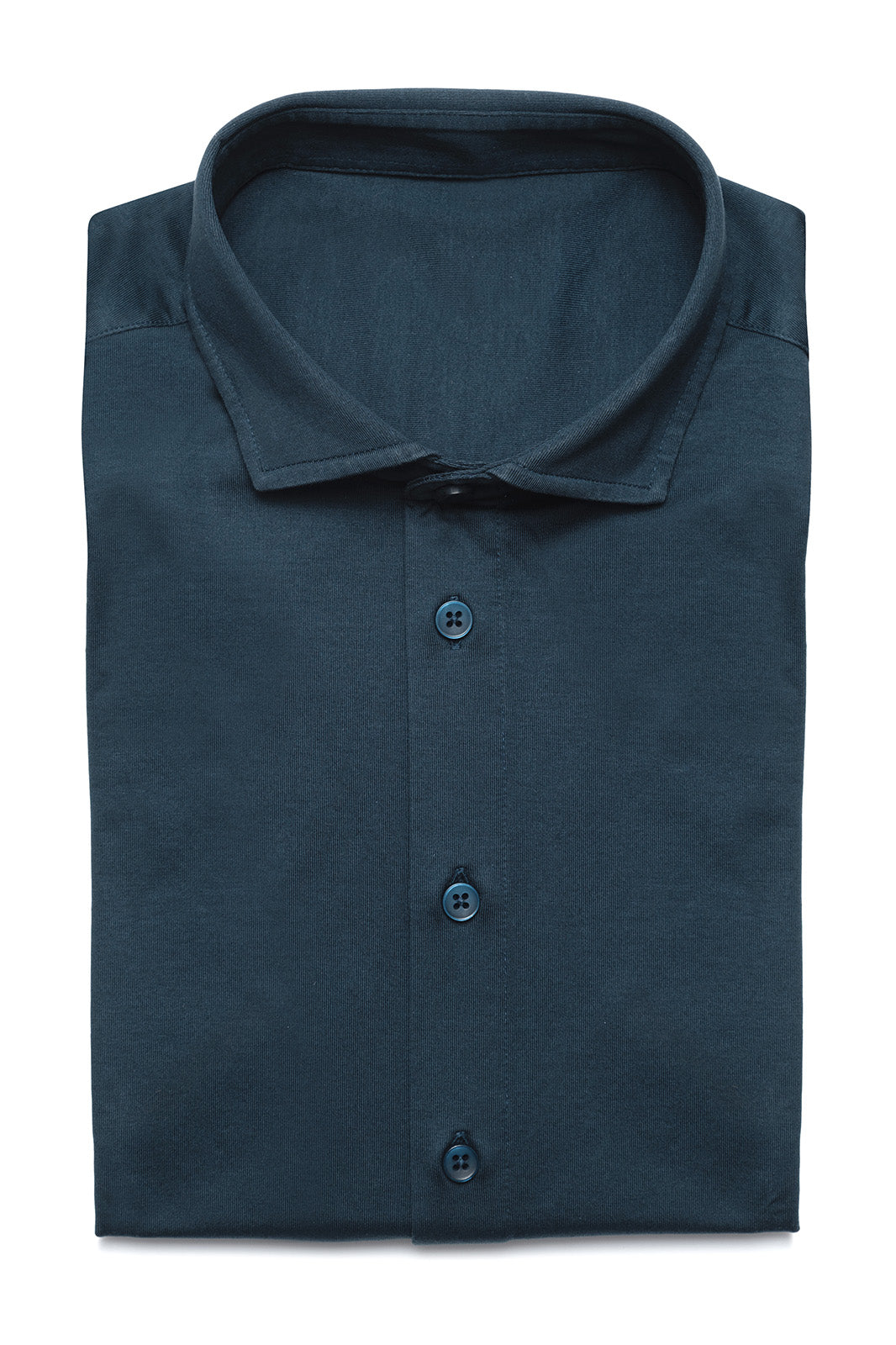 cobalt blue Jersey casual regular cuff