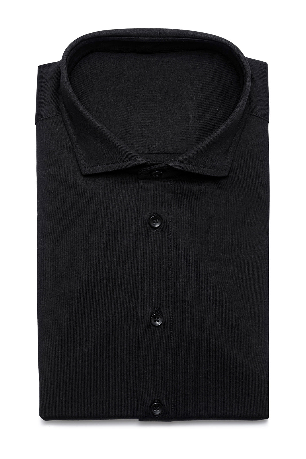 black Jersey casual regular cuff