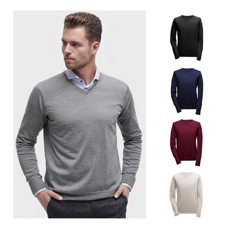 Fine merino wool Sweaters V necks all colors with model