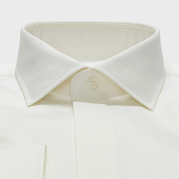 MDST0005_Wedding shirt in champagne, single cuff
