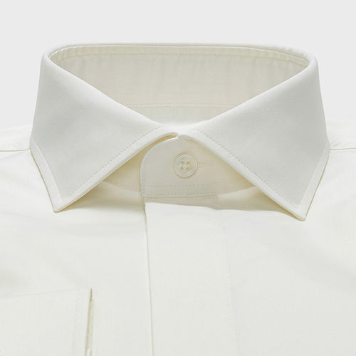 MDST0006_Wedding shirt in champagne, double cuff