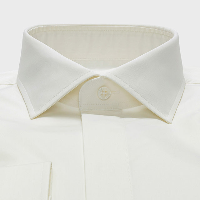 MDST0006_Wedding shirt in champagne, double cuff