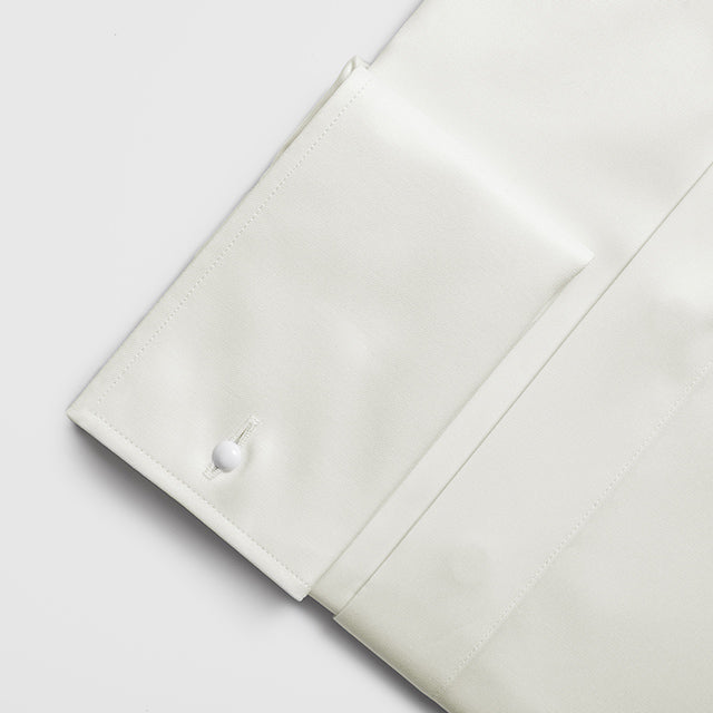 MDST0006_Wedding shirt in champagne, double cuff